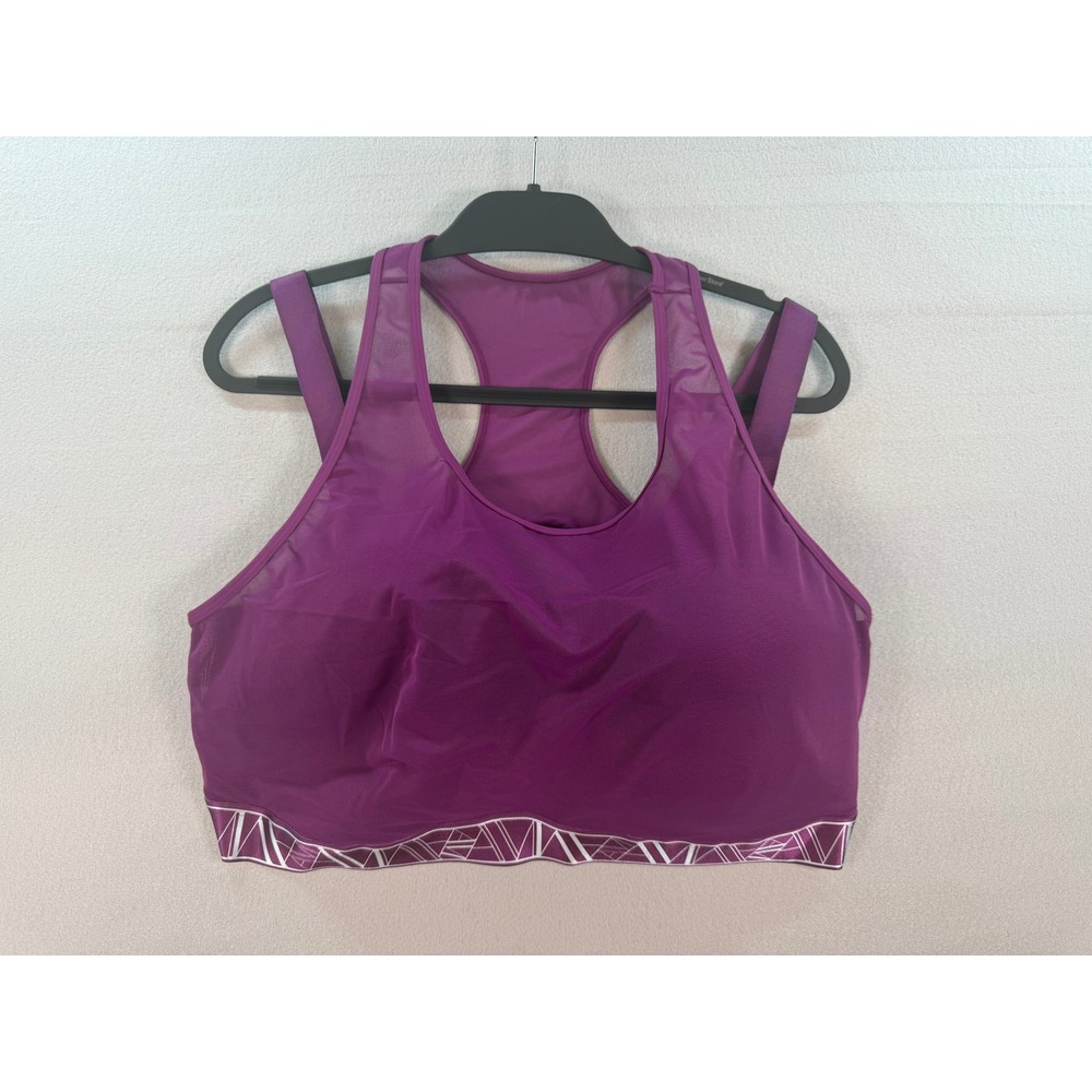 Adore Me Purple Mesh Racerback Sports Bra 44DDD High Impact Activewear